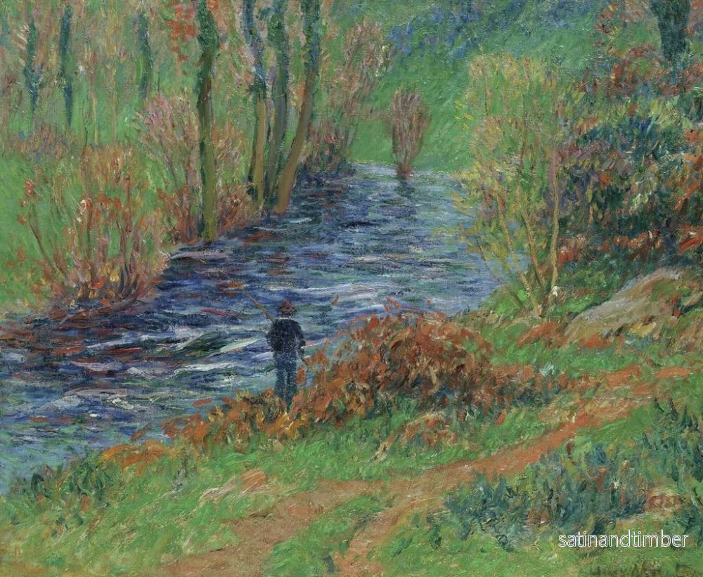 Reproduktion av målningen Fiskare vid floden - Henry Moret - Bild 2