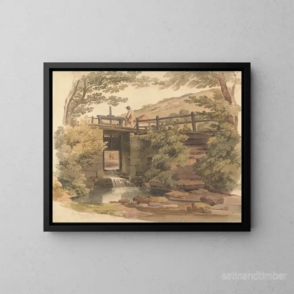 Reproduktion av målningen La vanne près de Slough - Paul Sandby Munn