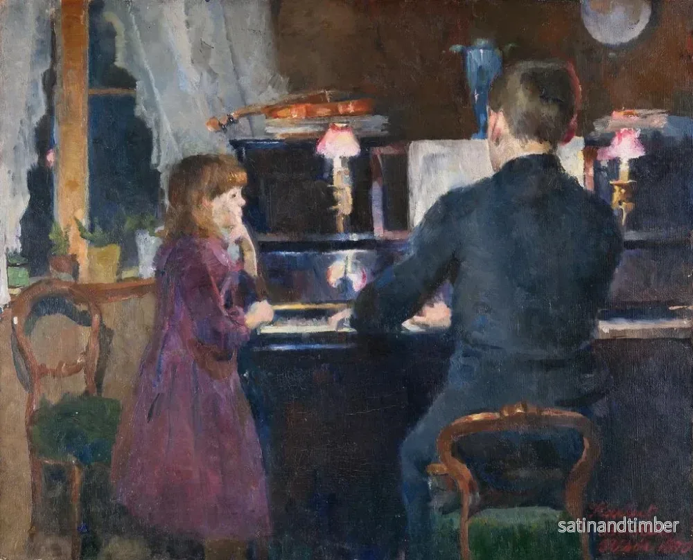 Reproduktion av målningen av Storebror leker - Harriet Backer - Bild 2