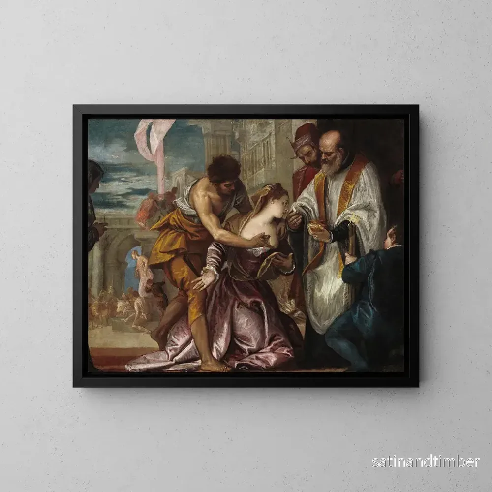 Reproduktion av målningen av martyrdöden och den sista nattvarden av heliga Lucia – Paolo Véronèse Reproduktion av målningen av martyrdöden och den sista nattvarden av heliga Lucia – Paolo Véronèse