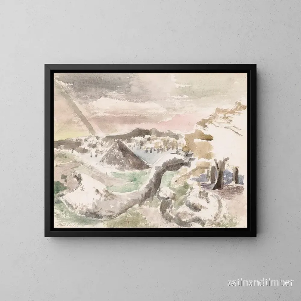 Reproduktion av målningen Habitants de la forêt de Dean - Paul Nash
