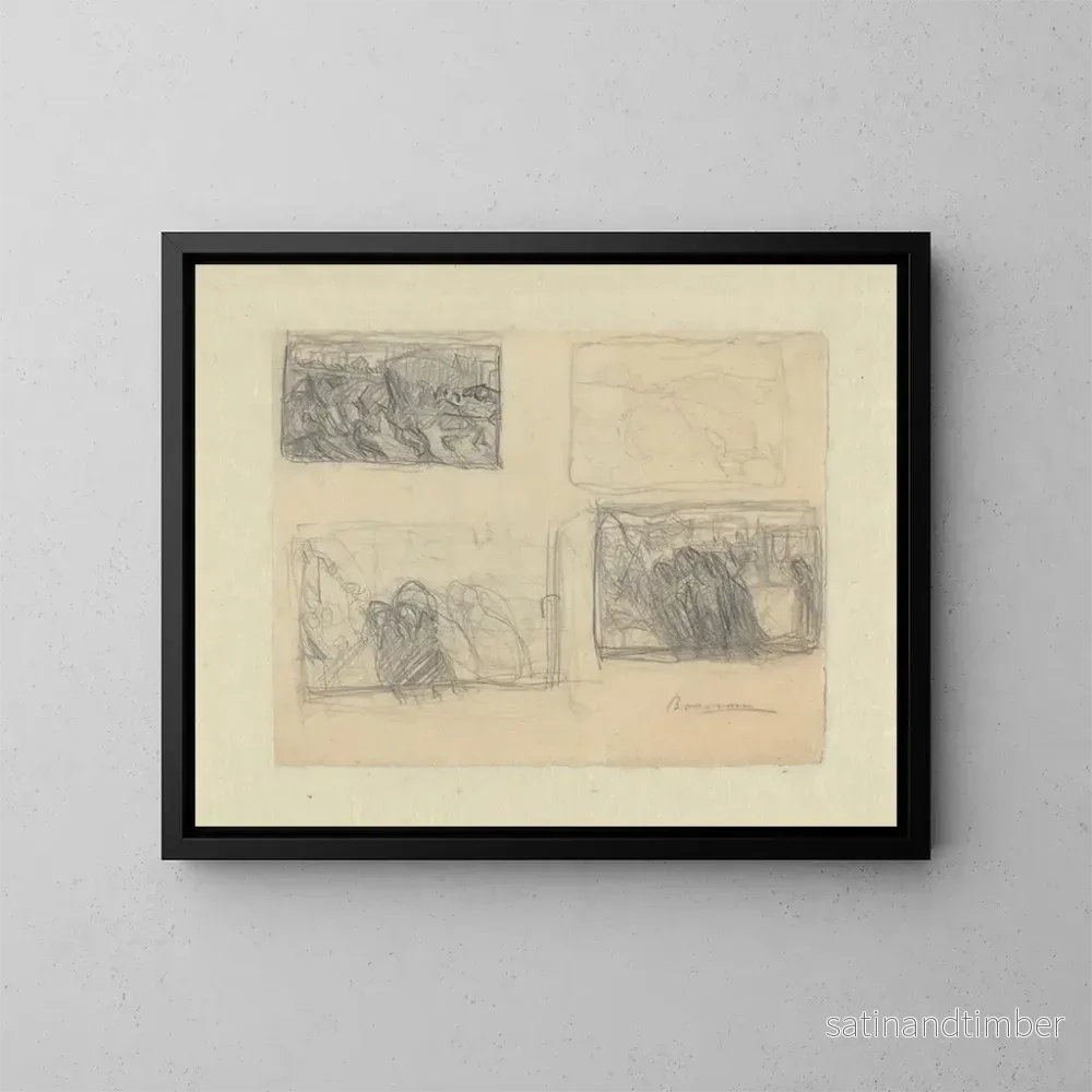 Reproduktion av målningen Studieblad - Umberto Boccioni