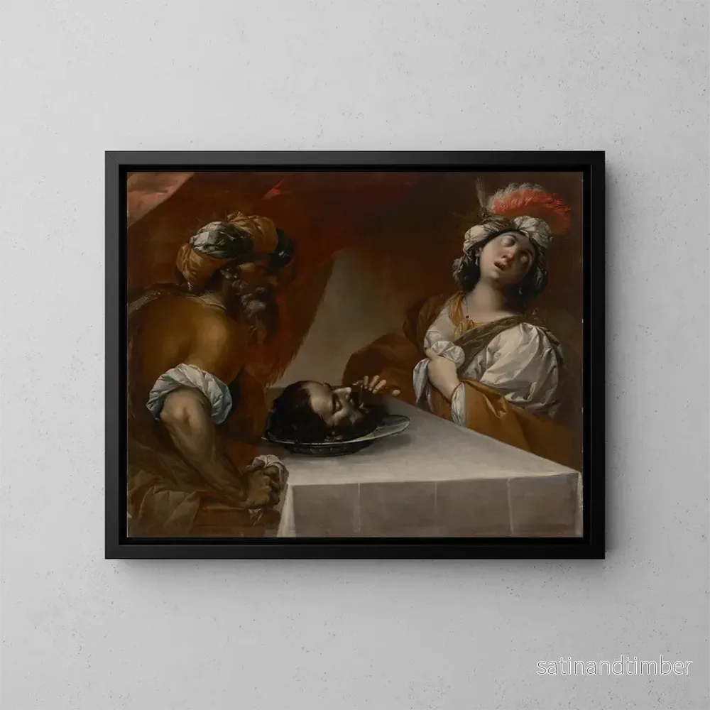 Reproduktion av målningen Hérode och Hérodiade med Johannes Döparens huvud - Giovanni Stefano Danedi