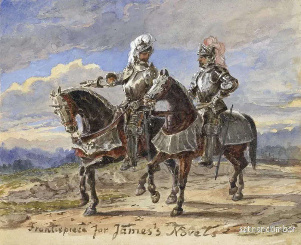 Reproduktion av målningen av två riddare till häst i ett landskap - Pieter van Loon - Bild 2