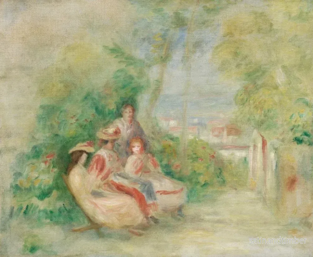Reproduktion av målningen unga kvinnor i en trädgård - Pierre-Auguste Renoir - Bild 2