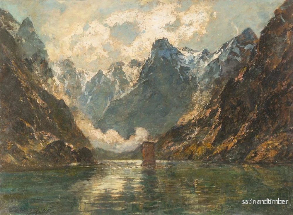 Reproduktion av målningen Mur av Troll i Norge - Carl August Heinrich Ferdinand Oesterley - Bild 2