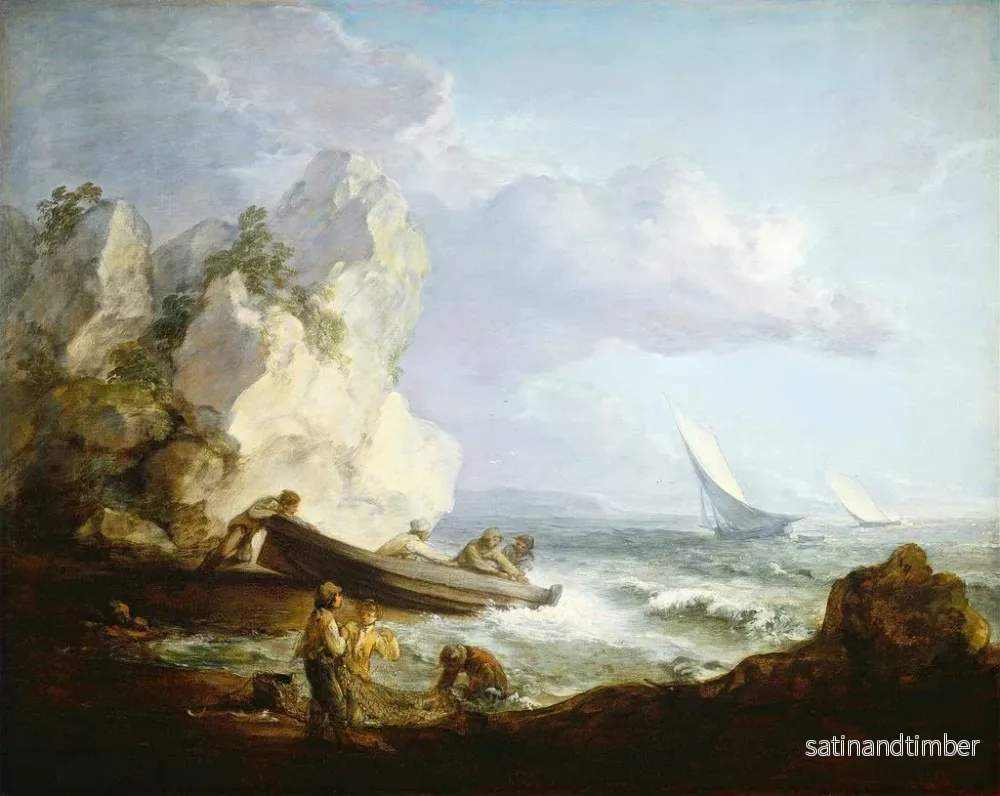 Reproduktion av målningen Strand med fiskare - Thomas Gainsborough - Bild 2