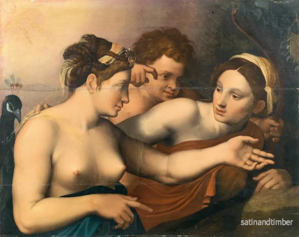Reproduktion av målningen Junon, Cupidon och Venus - Italiensk-flamländsk skola - Bild 2