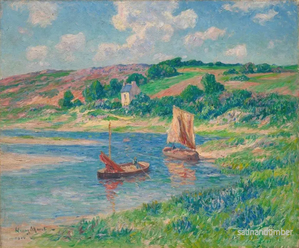 Reproduktion av målningen Les Sableurs de Pont-Aven - Henry Moret - Bild 2