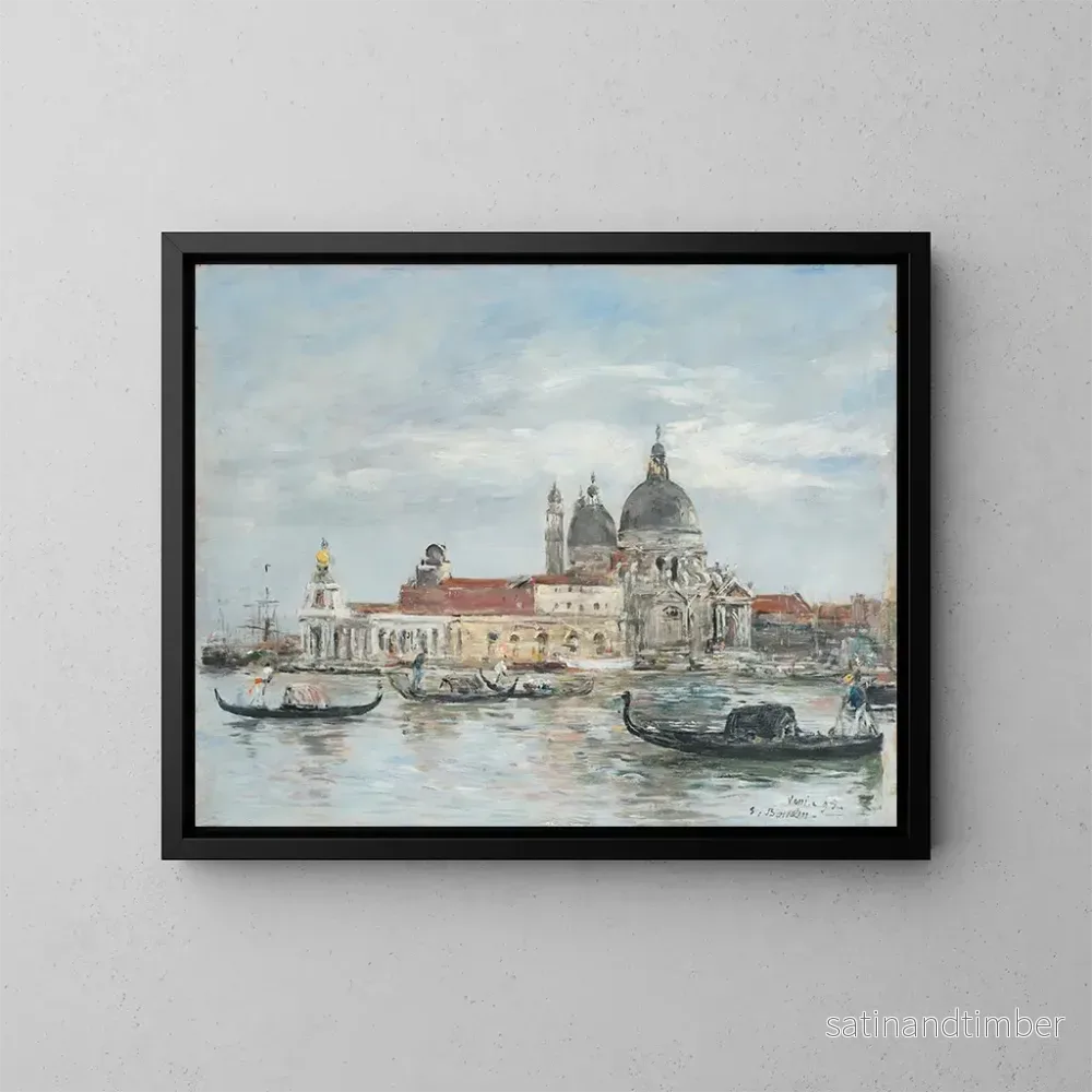 Reproduktion av målningen Venise, la Salute, la Douane – Eugène Boudin Reproduktion av målningen Venise, la Salute, la Douane – Eugène Boudin
