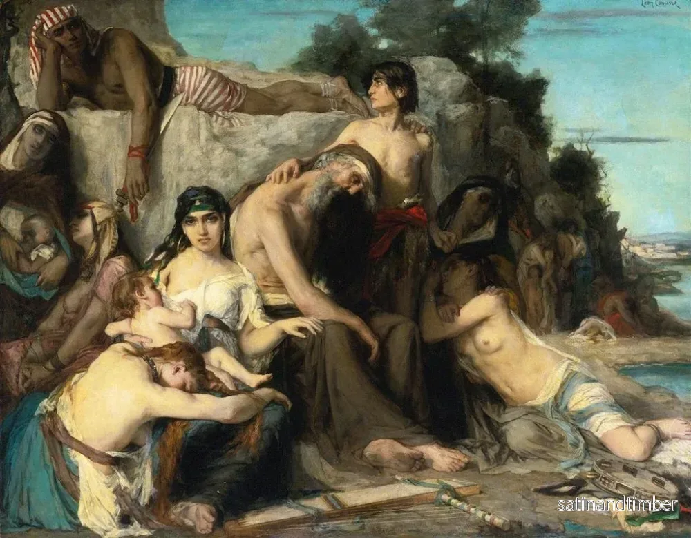 Reproduktion av målningen La Captivité des Juifs à Babylone - Léon François Comerre - Bild 2