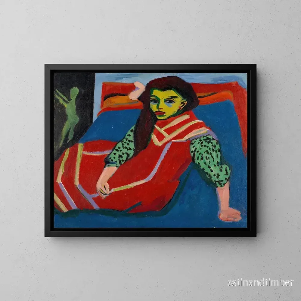 Reproduktion av målningen Flicka sittande - Ernst Ludwig Kirchner
