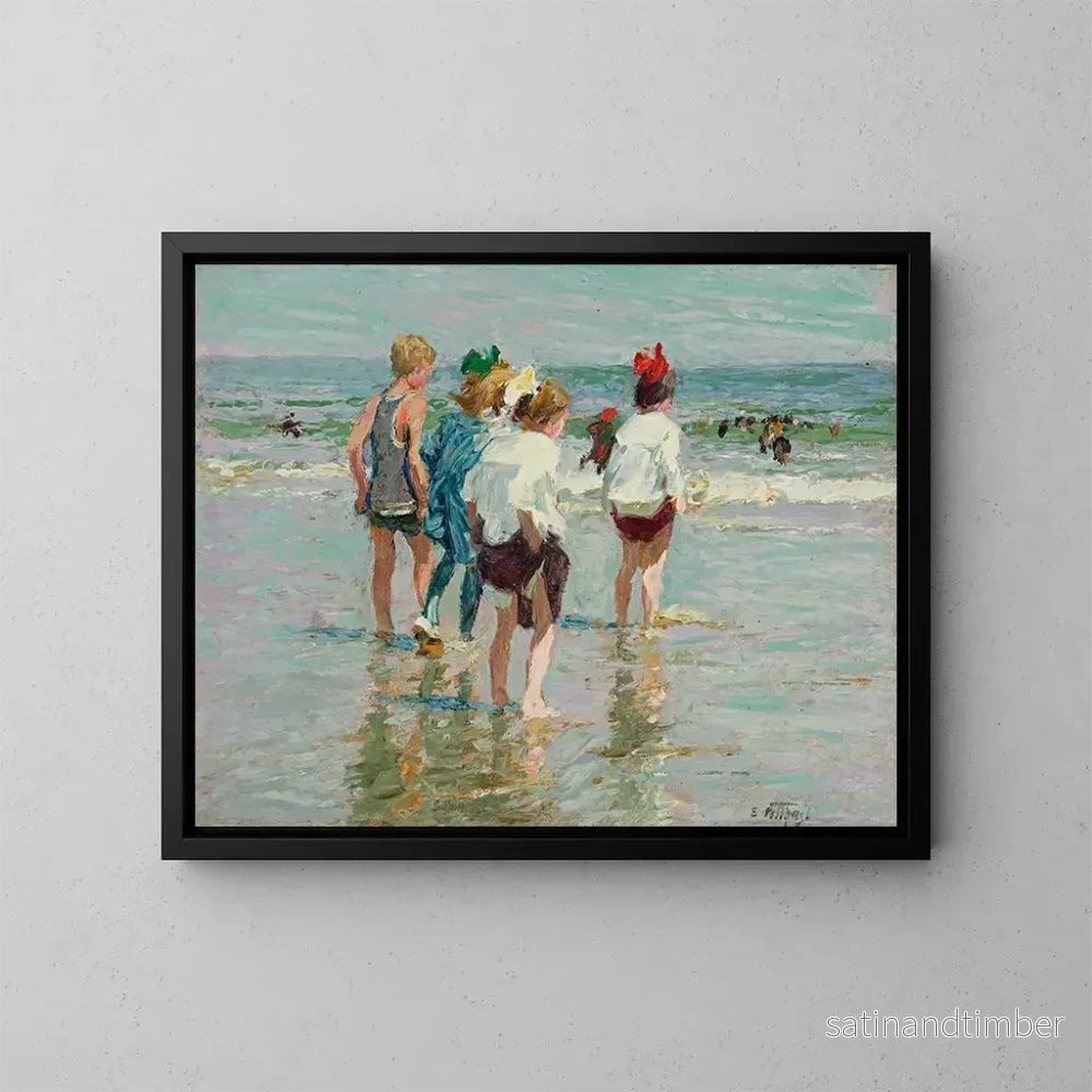 Reproduktion av målningen Sommardag vid Brighton Beach - Edward Henry Potthast