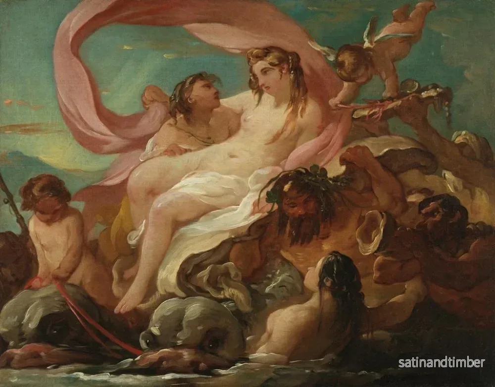 Reproduktion av målningen av Venus som stiger ur havet - Joseph Marie Vien - Bild 2