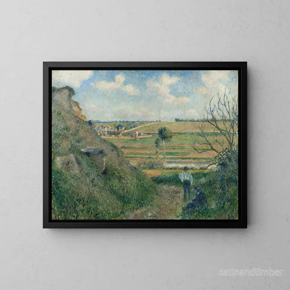 Reproduktion av målningen Landskap av Bazincourt – Camille Pissarro Reproduktion av målningen Landskap av Bazincourt – Camille Pissarro