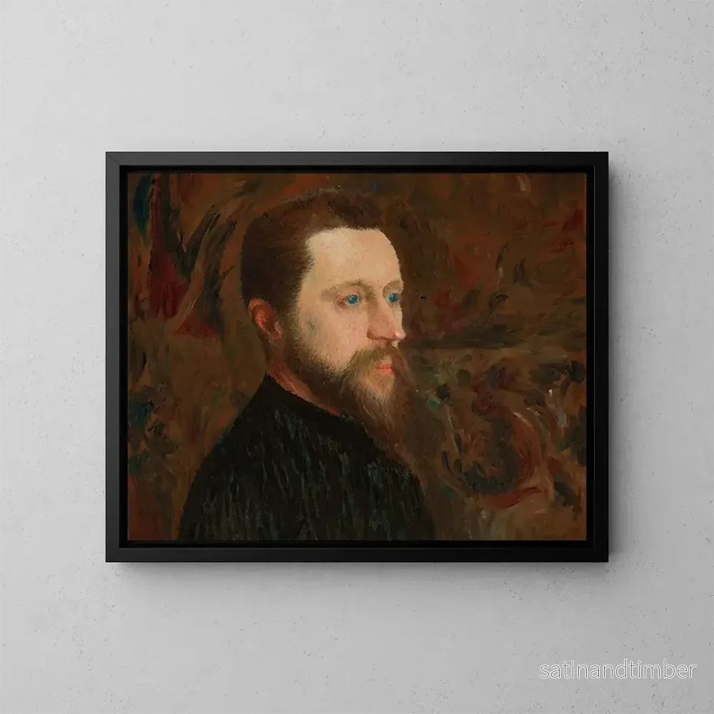 Reproduktion av målningen Portrait de Georges Seurat - Ernest Joseph Laurent