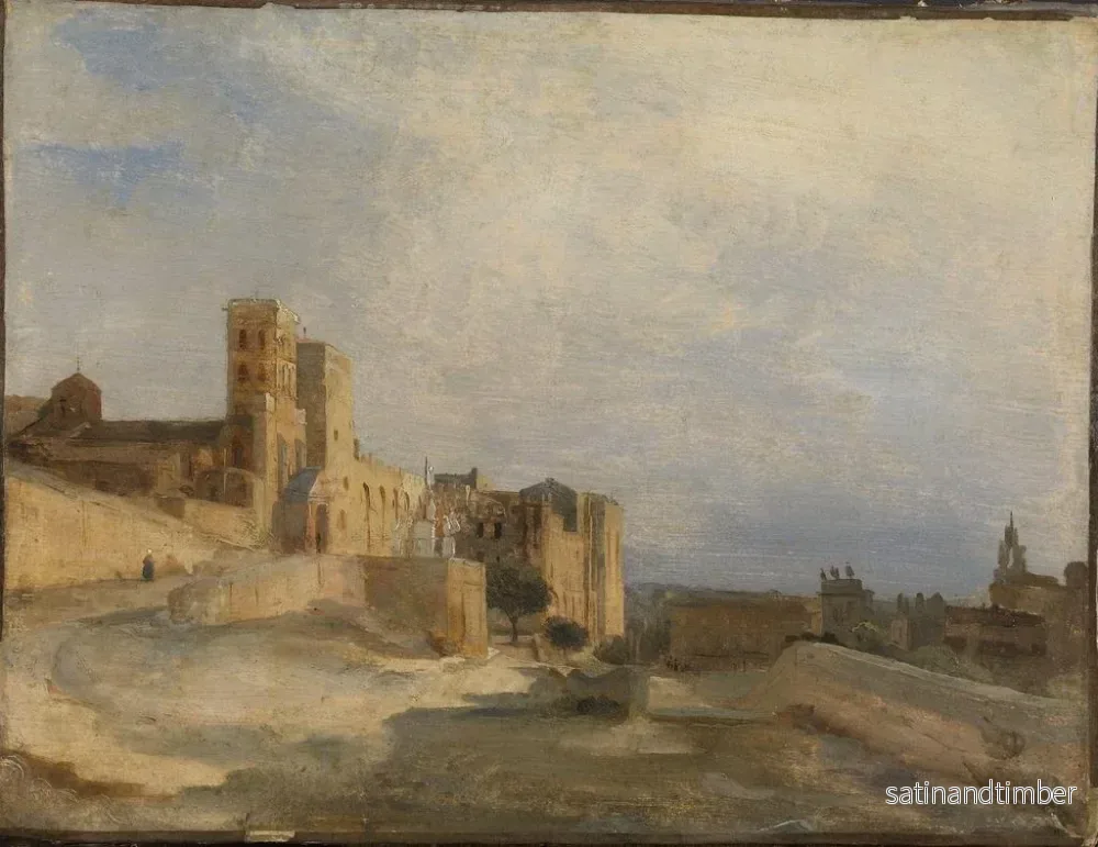 Reproduktion av målningen Le palais des Papes à Avignon - Jean-Baptiste-Camille Corot - Bild 2