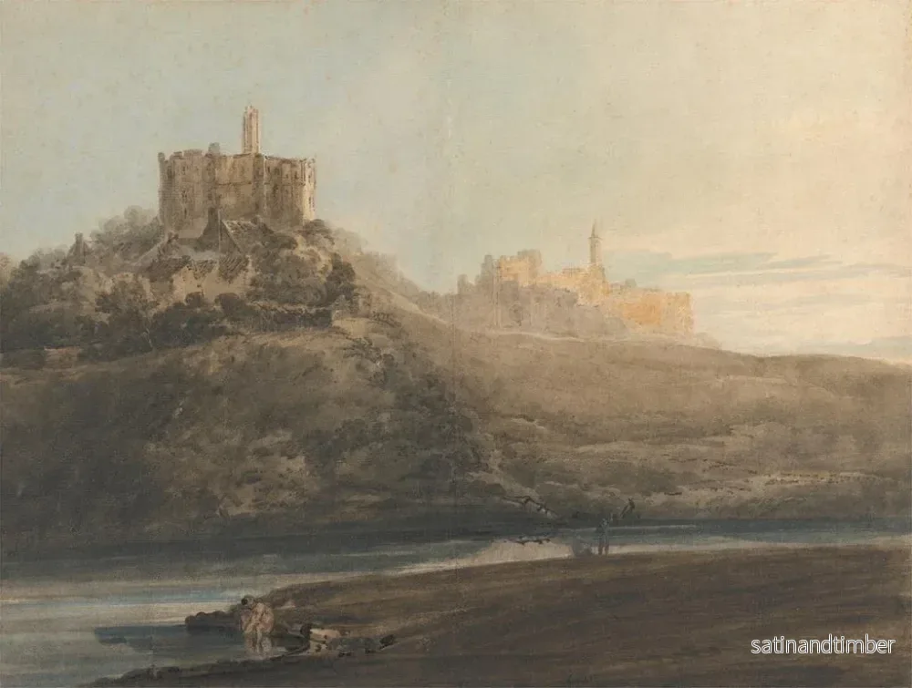 Reproduktion av målningen Château de Warkworth, Northumberland - Thomas Girtin - Bild 2