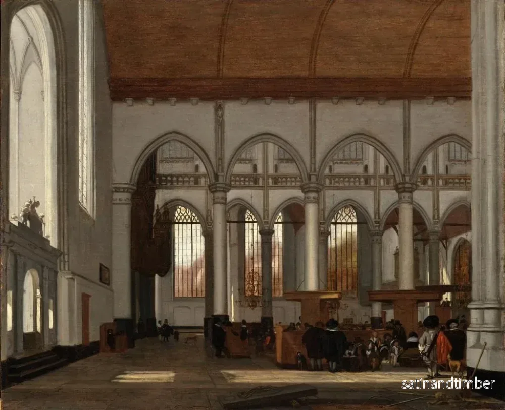 Reproduktion av målningen av Interiör av Oude Kerk i Amsterdam - Emanuel de Witte - Bild 2