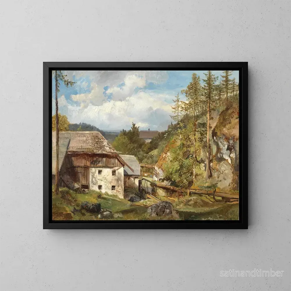 Reproduktion av målningen Le moulin dans la forêt - Emil Jakob Schindler