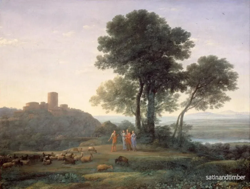 Reproduktion av målningen Jacob med Laban och hans döttrar - Claude Lorrain - Bild 2