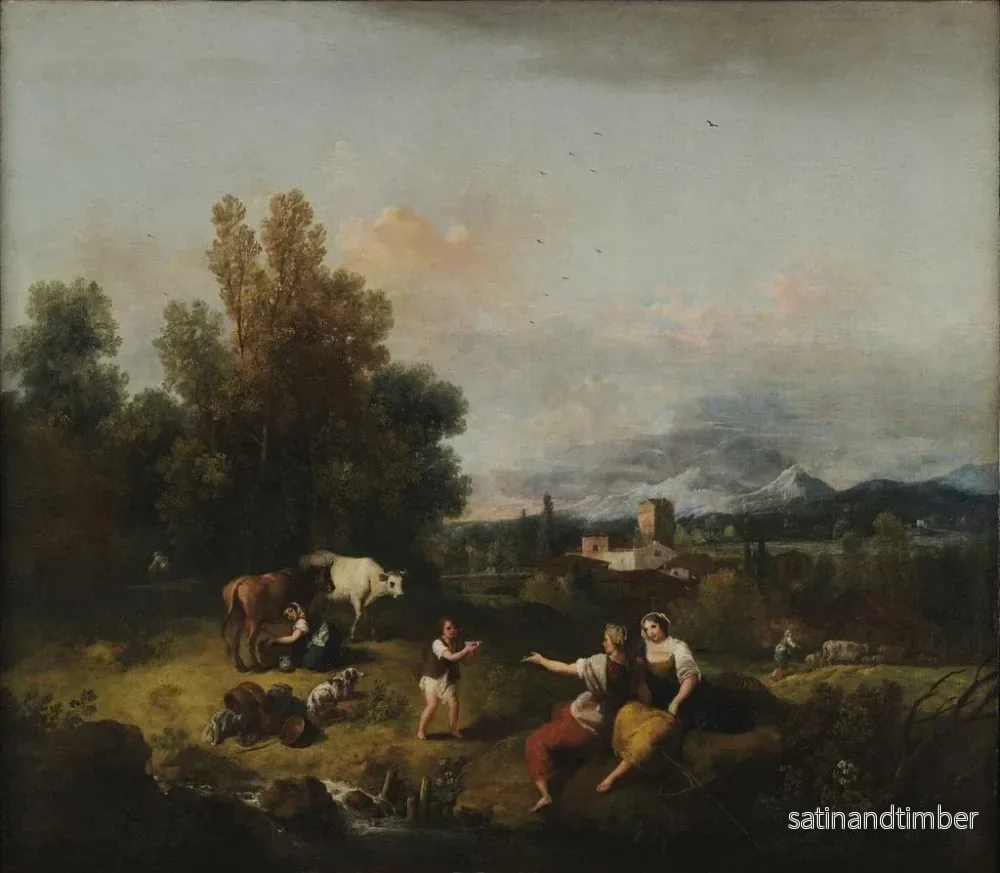 Reproduktion av målningen Landskap med boskapsskötsel - Francesco Zuccarelli - Bild 2