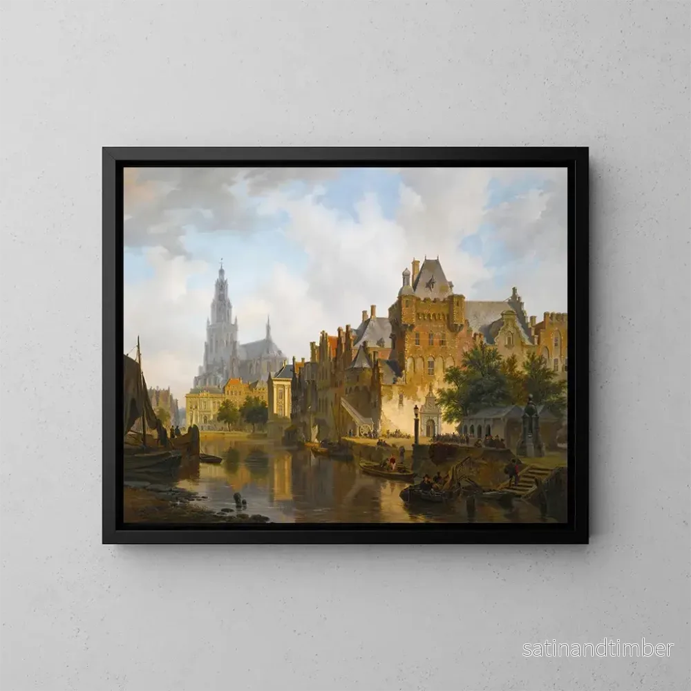 Reproduktion av målningen En vy av Hofvijver i Den Haag - Bartholomeus Johannes van Hove