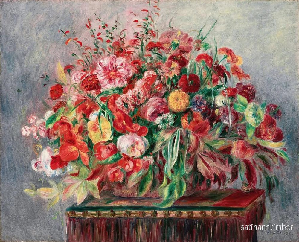 Reproduktion av målningen Korg med blommor - Pierre-Auguste Renoir - Bild 2