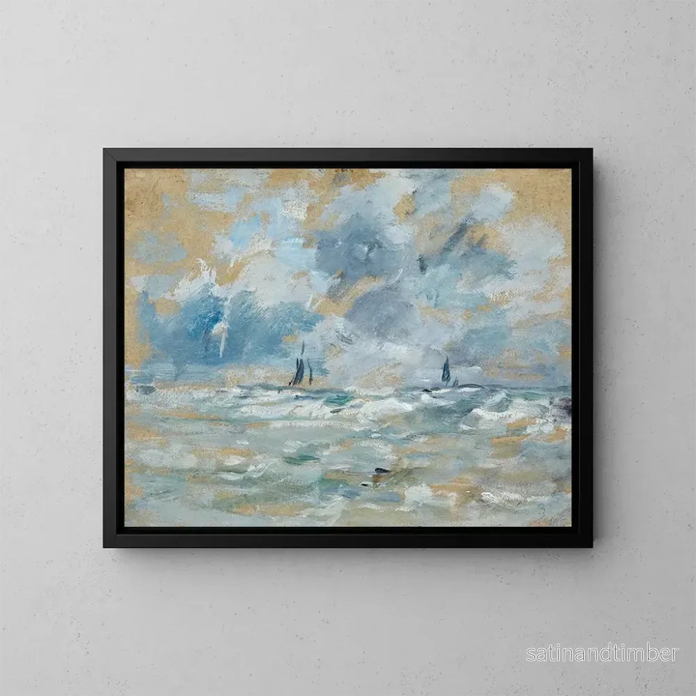 Reproduktion av målningen Effets de nuages en pleine mer - Eugène Boudin