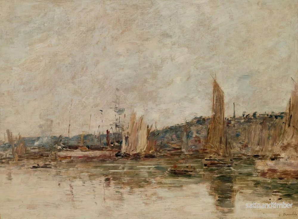 Reproduktion av målningen Honfleur, hamnen på morgonen - Eugène Boudin - Bild 2