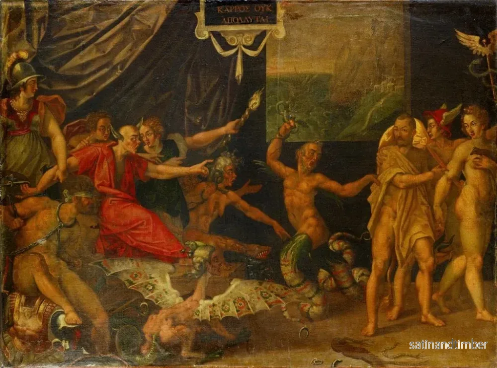 Reproduktion av målningen La Calomnie d'Apelle - Hans Bock l'Ancien - Bild 2