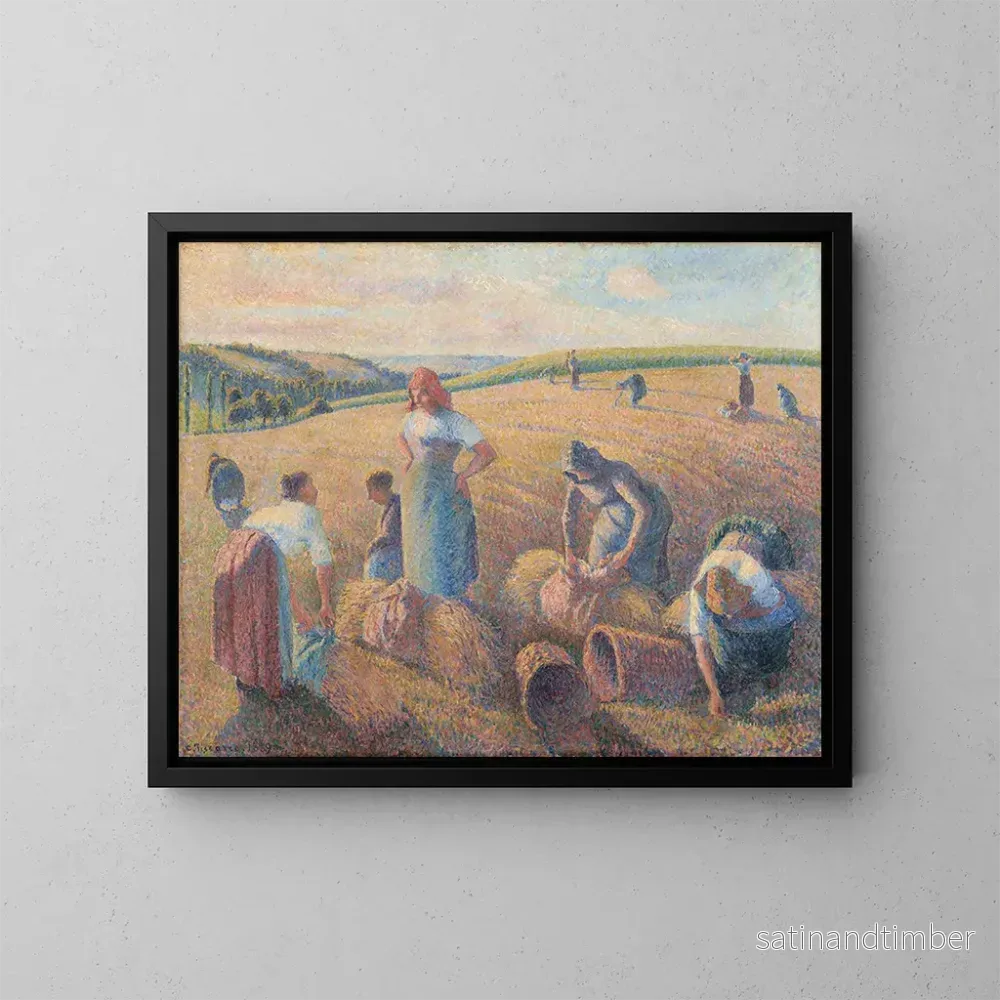 Reproduktion av målningen Les Glaneuses - Camille Pissarro