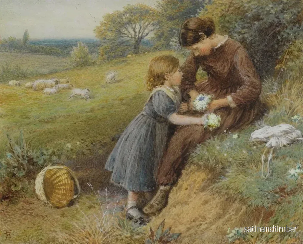 Reproduktion av målningen Primulor - Myles Birket Foster - Bild 2