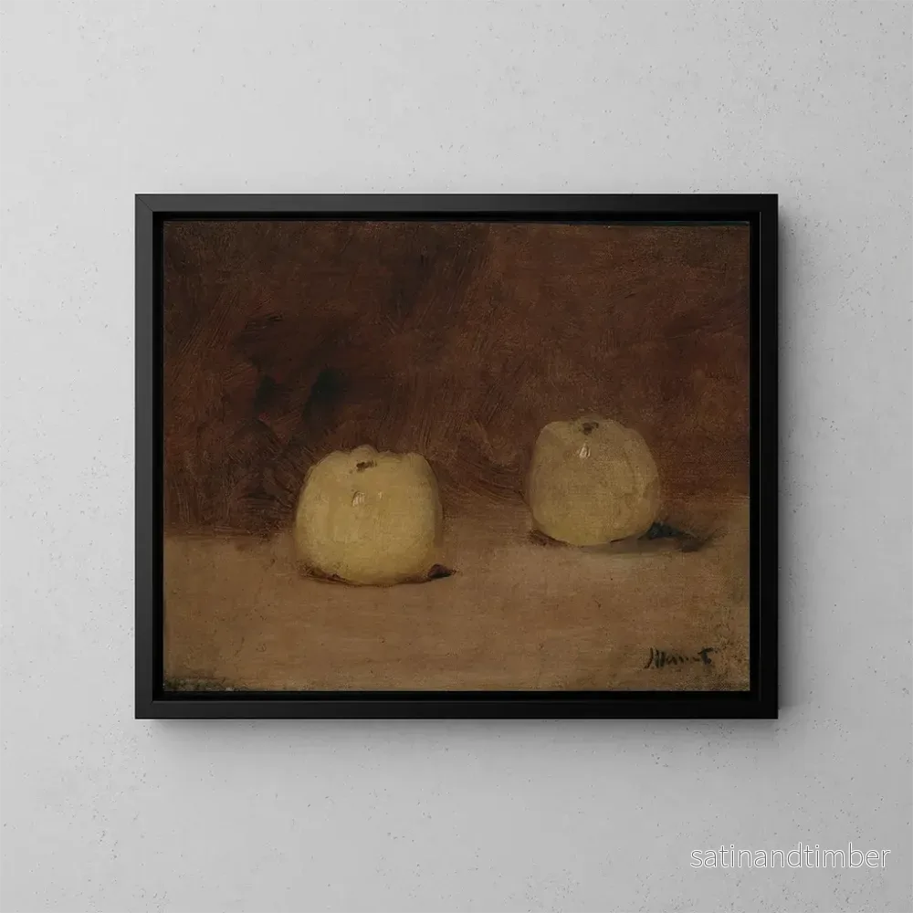 Reproduktion av målningen av stilleben med två äpplen - Édouard Manet