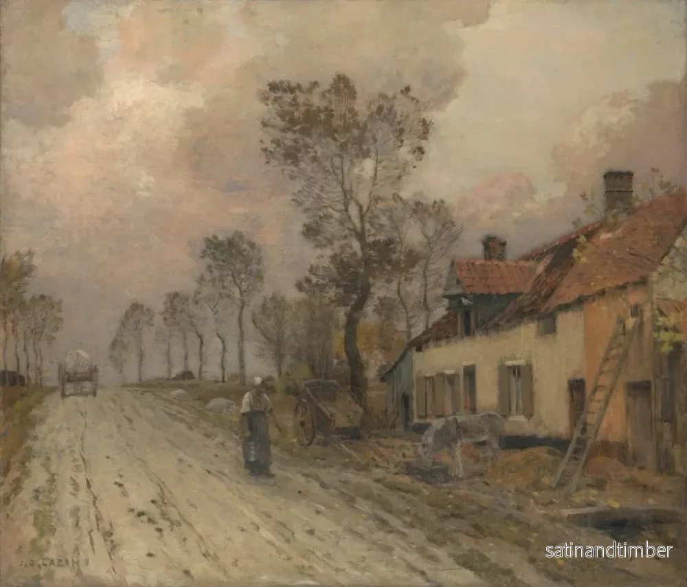 Reproduktion av målningen La Route Nationale à Samer - Jean-Charles Cazin - Bild 2