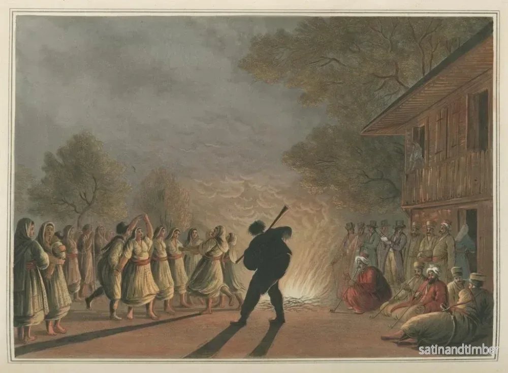 Reproduktion av målningen av Dansen av bulgariska bönder - Luigi Mayer - Bild 2