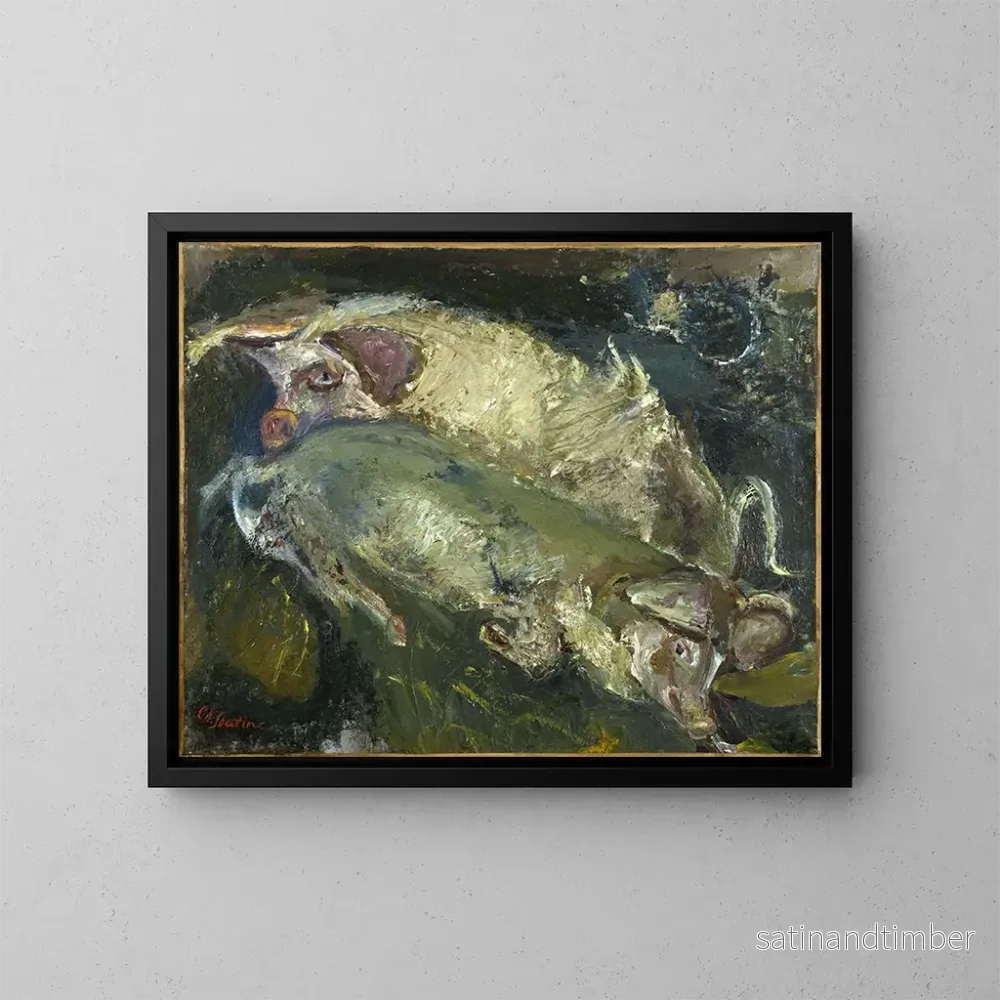 Reproduktion av målningen Les cochons - Chaïm Soutine