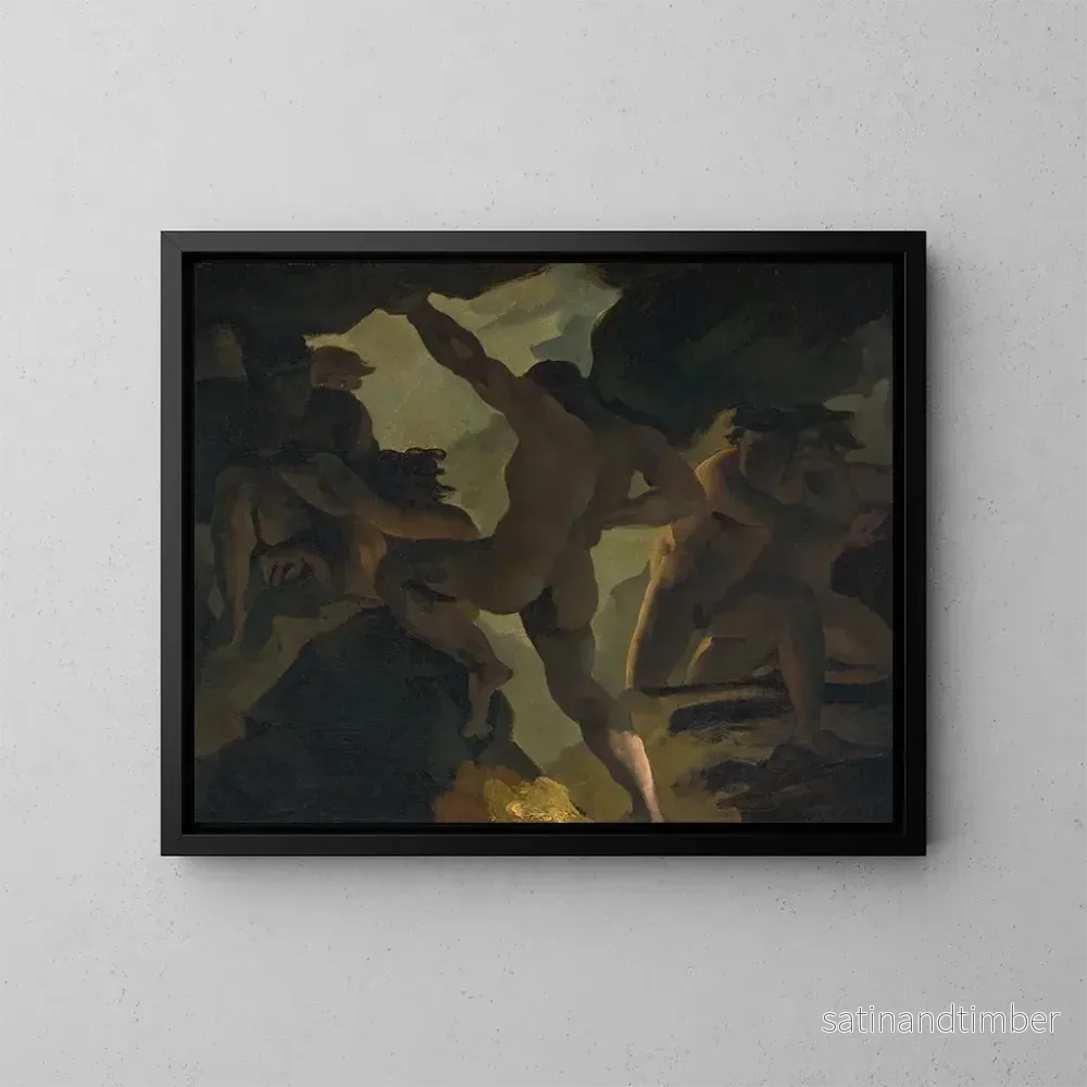 Reproduktion av målningen Episode av kriget mellan Titans - Théodore Géricault