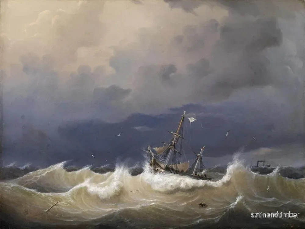 Reproduktion av målningen Marinestck - Johann Baptist Weiss - Bild 2