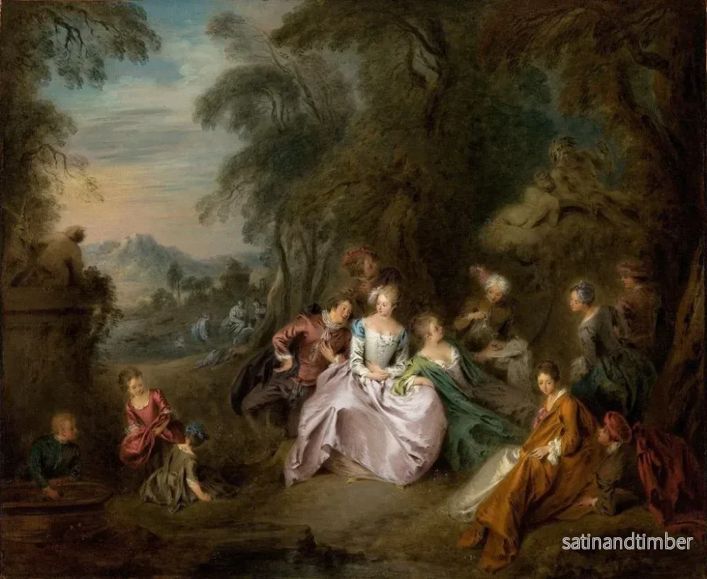Reproduktion av målningen Repos dans un parc - Jean-Baptiste Pater - Bild 2