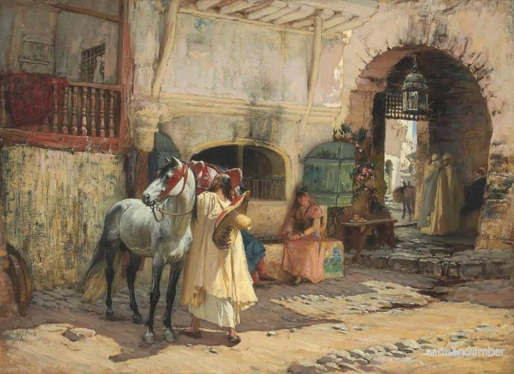 Reproduktion av målningen På väg för en promenad i Constantine, Algeriet - Frederick Arthur Bridgman - Bild 2