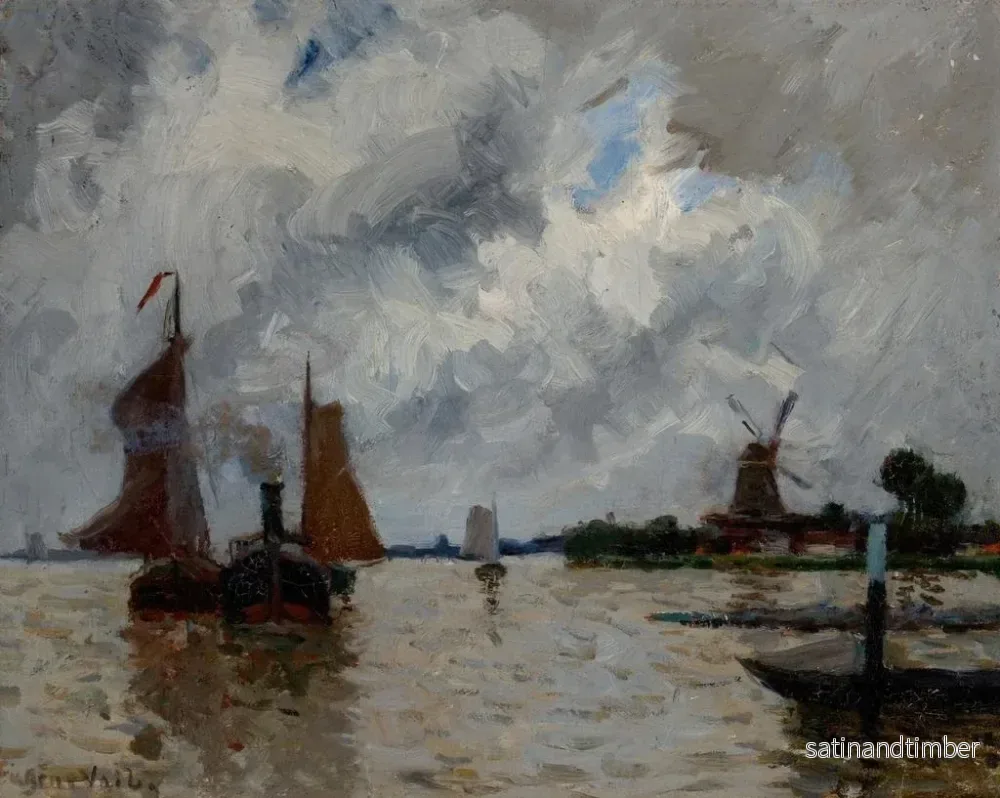 Reproduktion av målningen Dordrecht - Eugène Vail - Bild 2