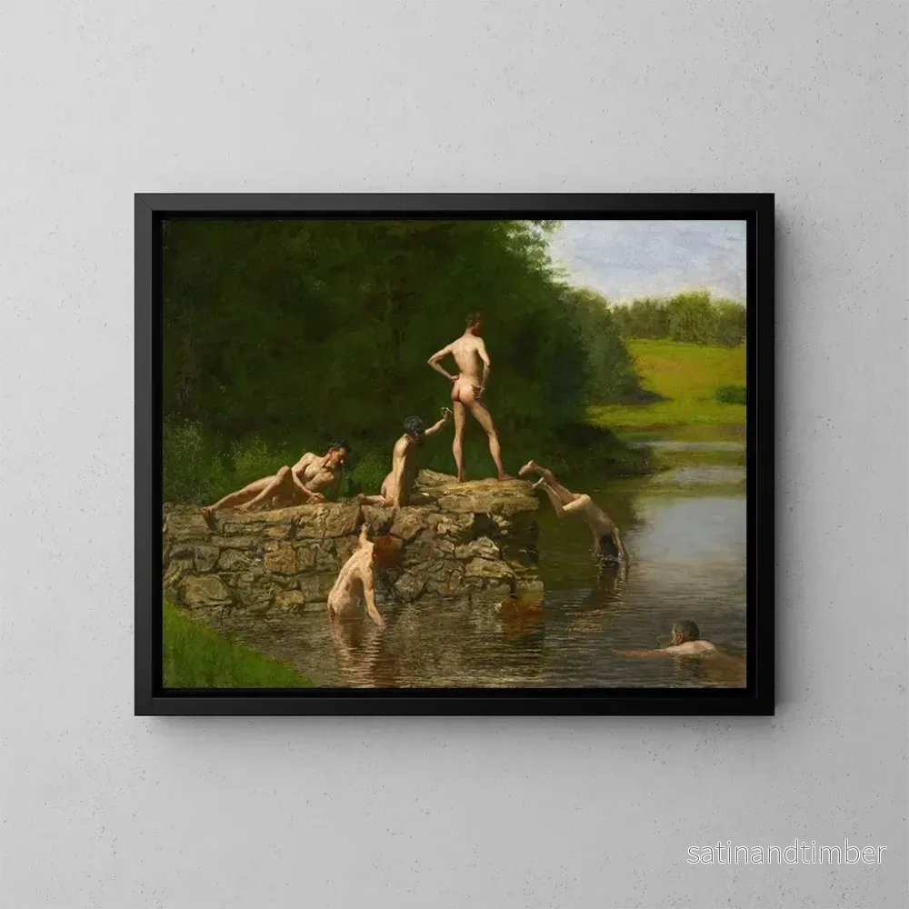 Reproduktion av målningen Natation - Thomas Eakins
