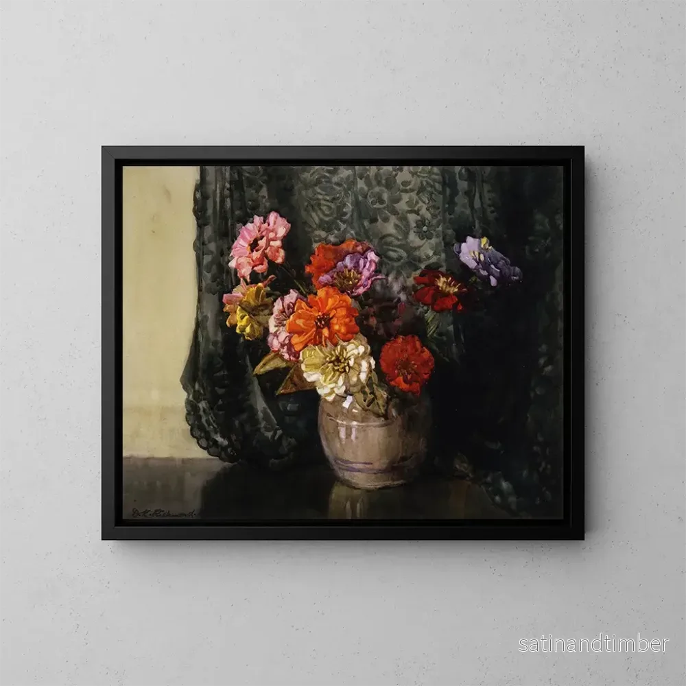 Reproduktion av målningen Zinnias – Dorothy Richmond Reproduktion av målningen Zinnias – Dorothy Richmond
