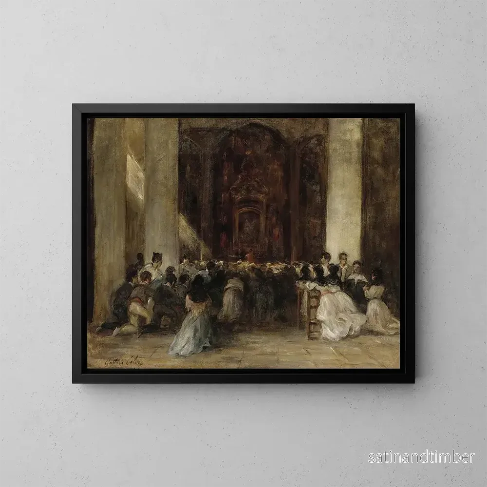 Reproduktion av målningen Messe - Gustave Henri Colin