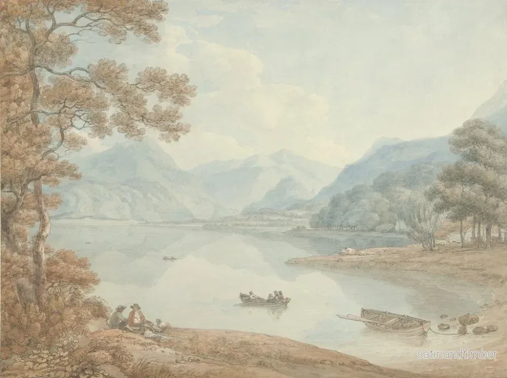 Reproduktion av målningen Vue sur Derwent Water en direction de Borrowdale, Cumberland - Thomas Hearne - Bild 2