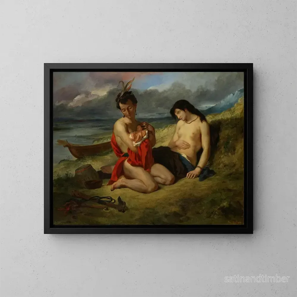 Reproduktion av målningen Les Natchez - Eugène Delacroix