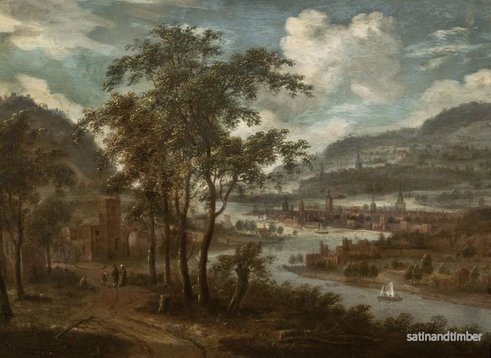 Reproduktion av målningen Vue d'une vallée fluviale - Dionijs Verburg - Bild 2