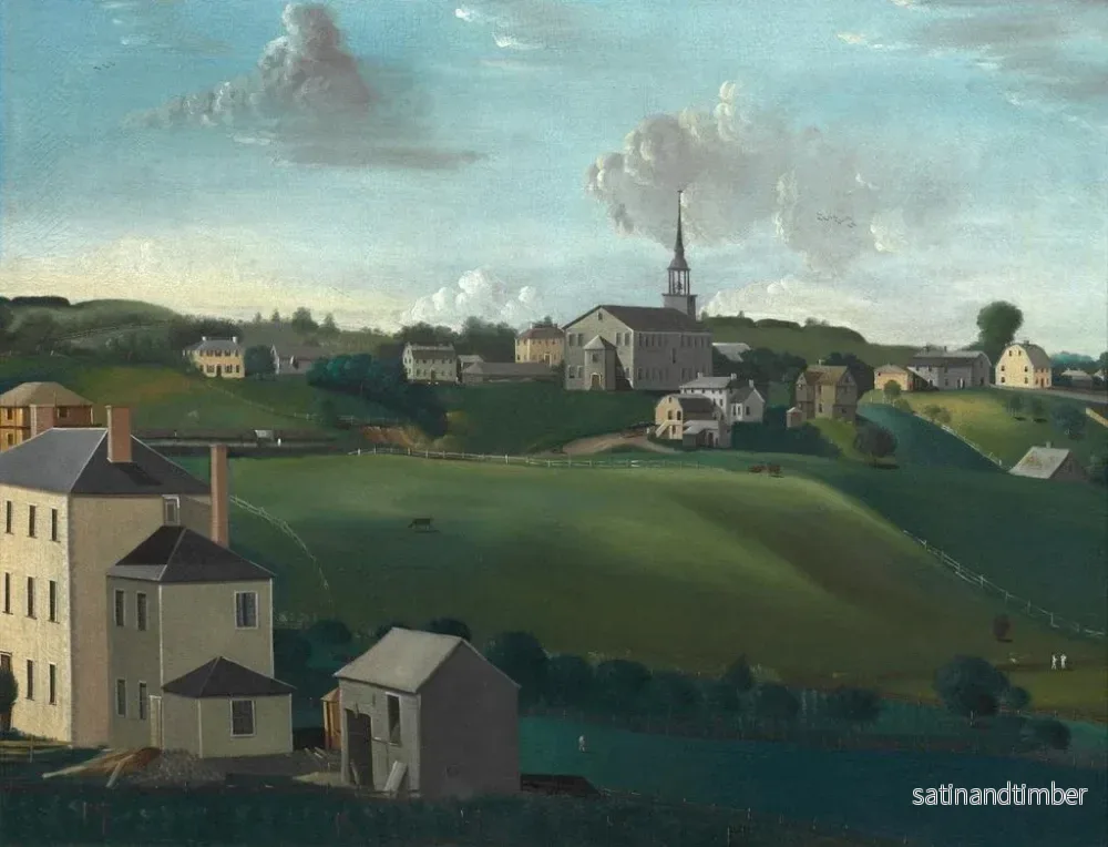 Reproduktion av målningen av Colline de la salle de réunion, Roxbury, Massachusetts - John Ritto Penniman - Bild 2