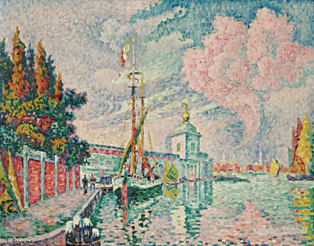 Reproduktion av målningen La Douane de Venise - Paul Signac - Bild 2